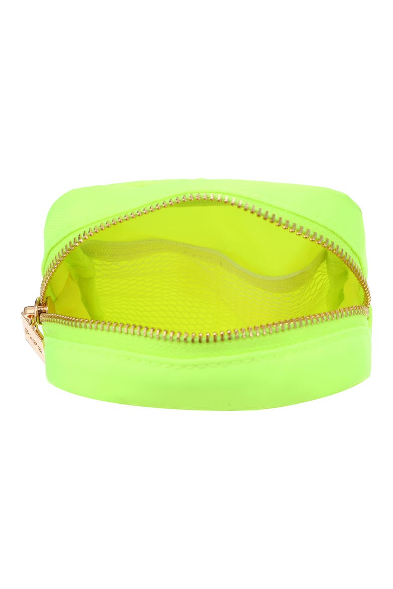 Mini Lightning Bolt Cosmetics Bag, Alternate, color, NEON YELLOW