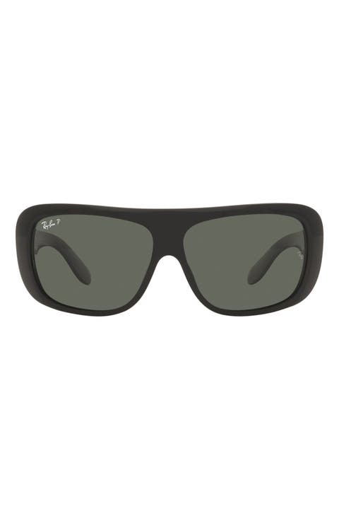 55mm Polarized Rectangular Sunglasses
