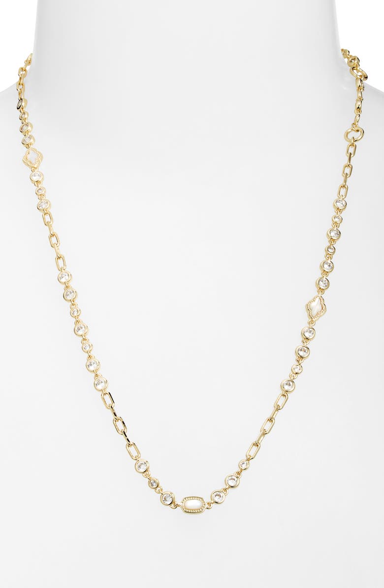 Kendra Scott Elisa Abbie Mini Pendant Necklace, Alternate, color, Gold White Mix