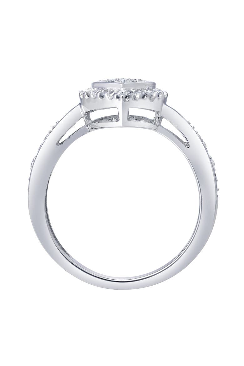 Caressa 0.15 Ct Natural Diamond Heart 10K Gold Ring, Alternate, color, 10K White Gold