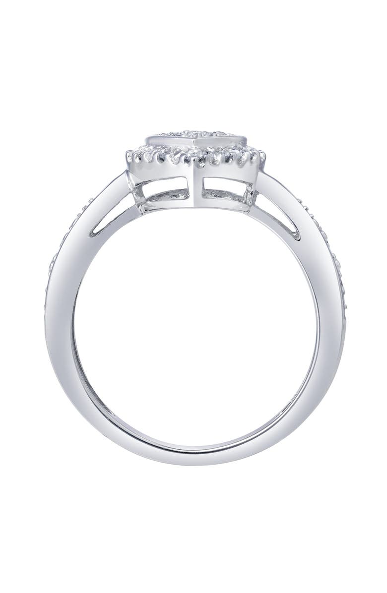 LuvMyJewelry Caressa 0.15 Ct Natural Diamond Heart 10K Gold Ring, Alternate, color, 10K White Gold