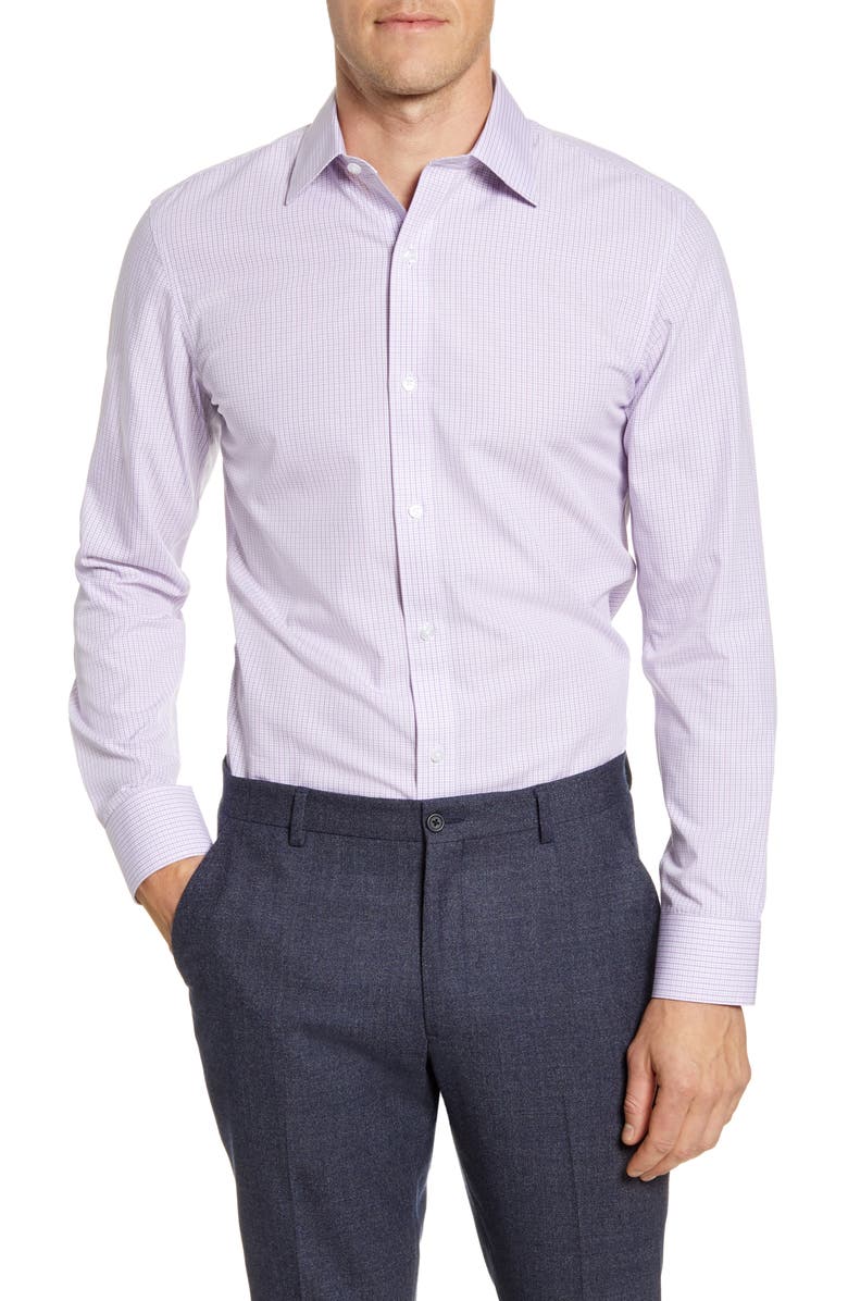 Bonobos Trim Fit Check Dress Shirt, Main, color,