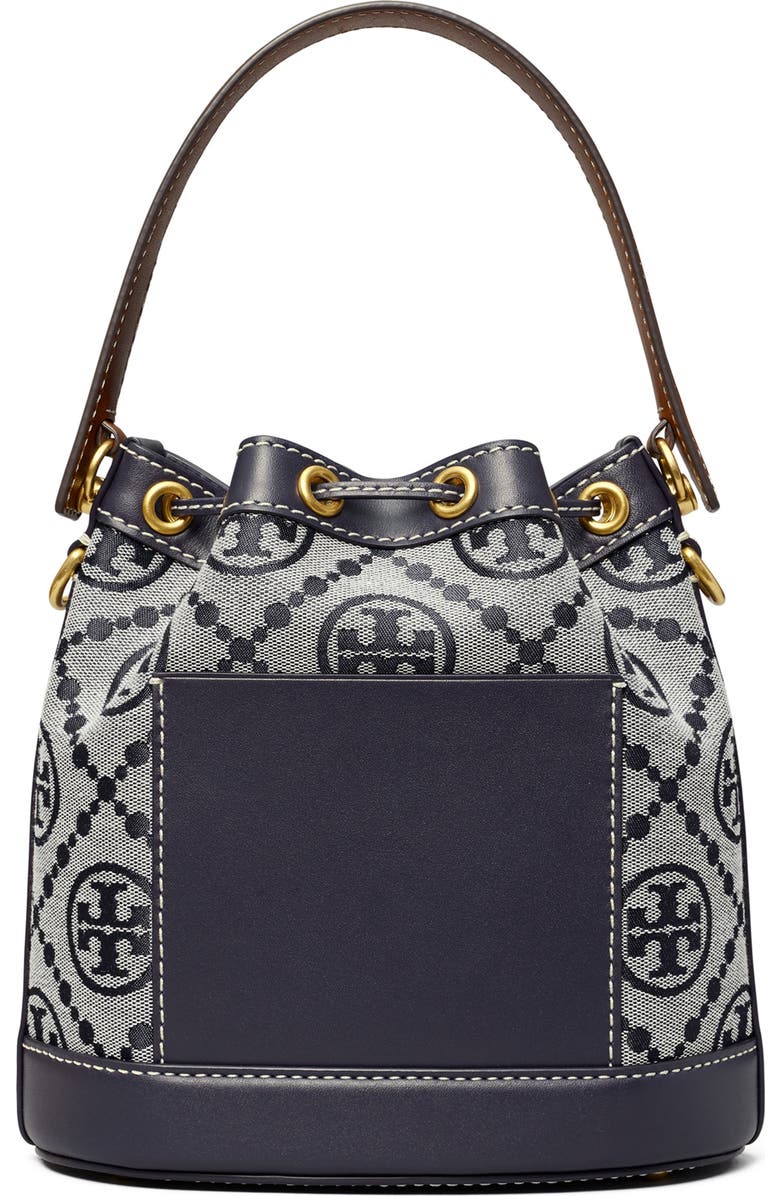 Tory Burch T Monogram Jacquard Bucket Bag, Alternate, color, Tory Navy