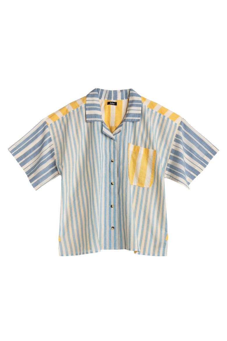 Cassis Camp Shirt, Main, color, Chambray