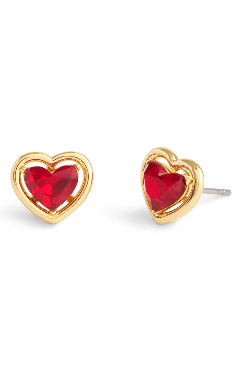 COACH Halo Heart Stud Earrings, Main, color, 