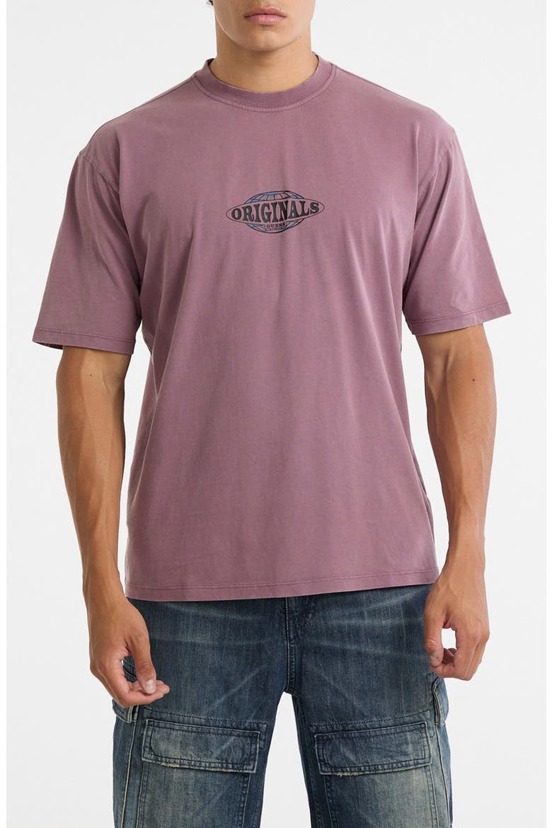 Globe Graphic T-Shirt, Main, color, PURPLE