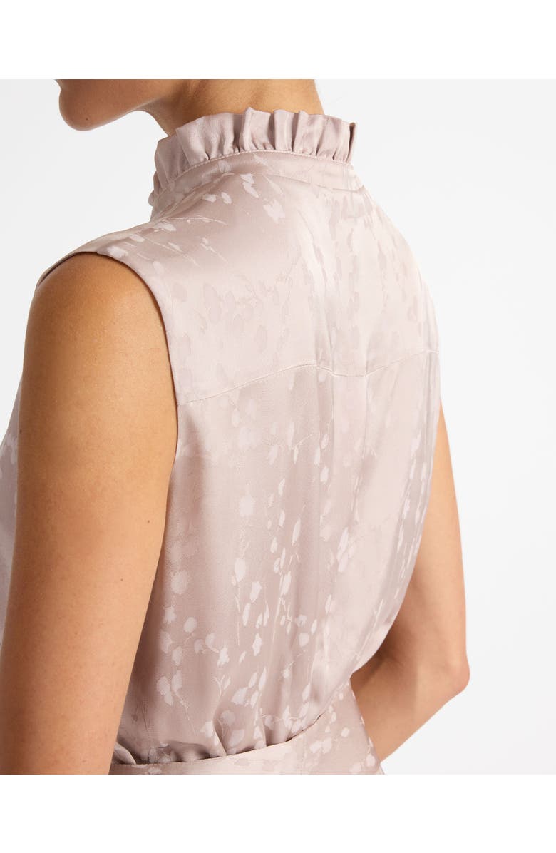 Santorelli Nirva Sleeveless Dress in Tonal Floral Jacquard, Alternate, color, Lilac Shadow