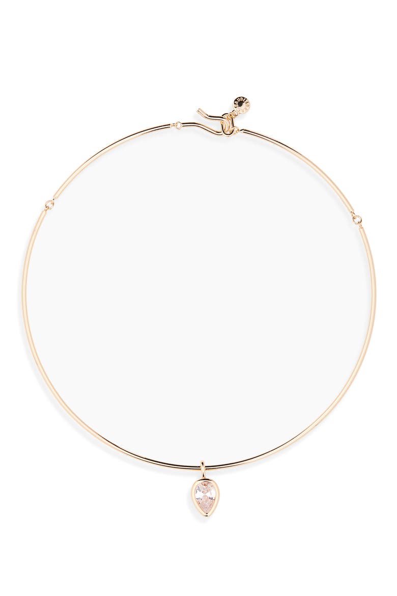 Teardrop Collar Necklace, Main, color, GOLD/ CRYSTAL