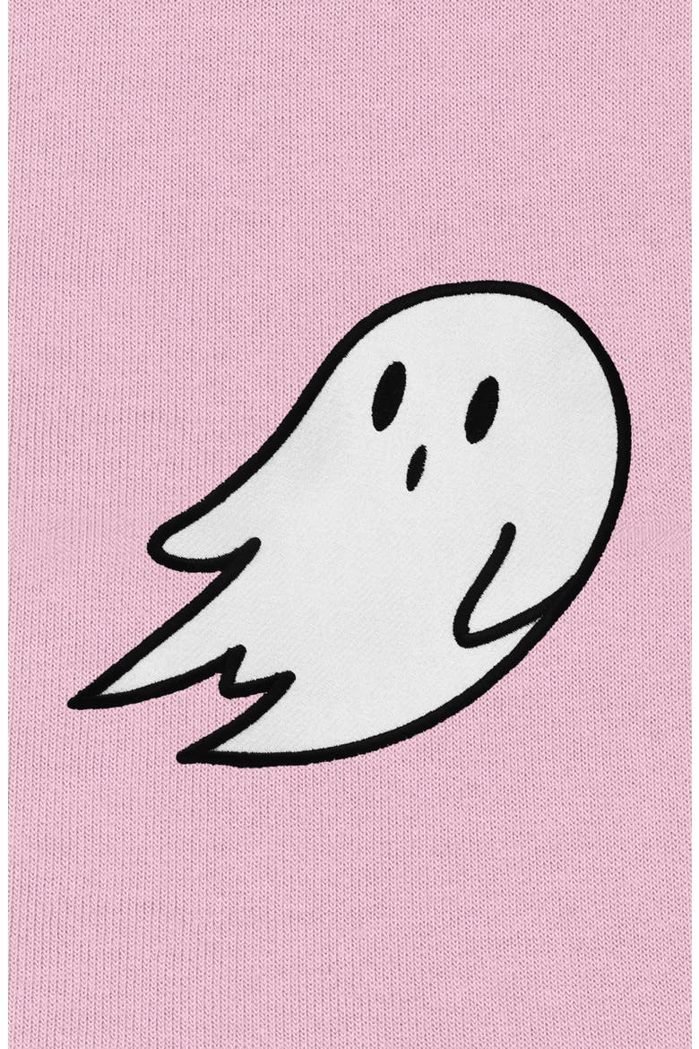 Giant Ghost Fleece Hoodie, Alternate, color, Light Pink