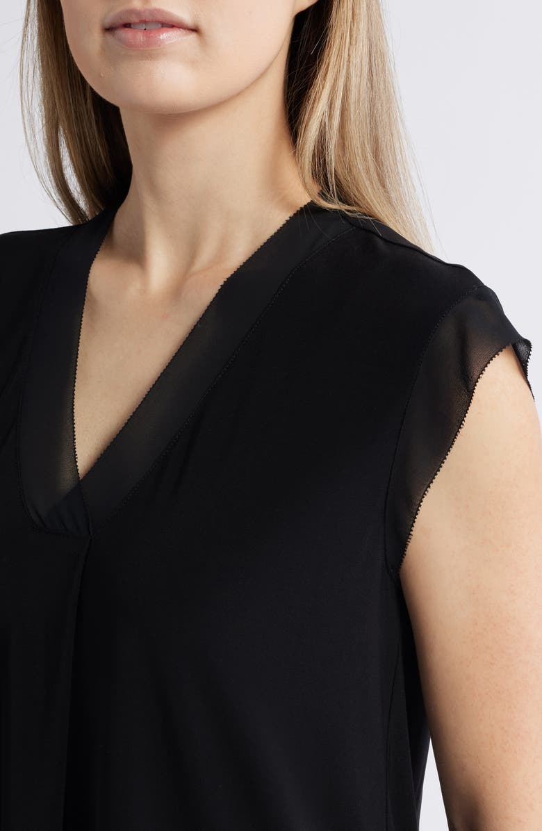 Anne Klein Mixed Media Shell Tank, Alternate, color,