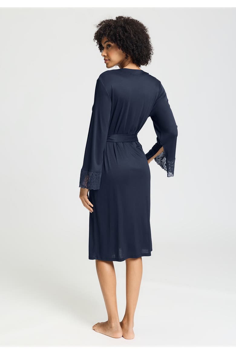Azelia Floral Tulle Tencel Robe, Alternate, color, Deep Navy