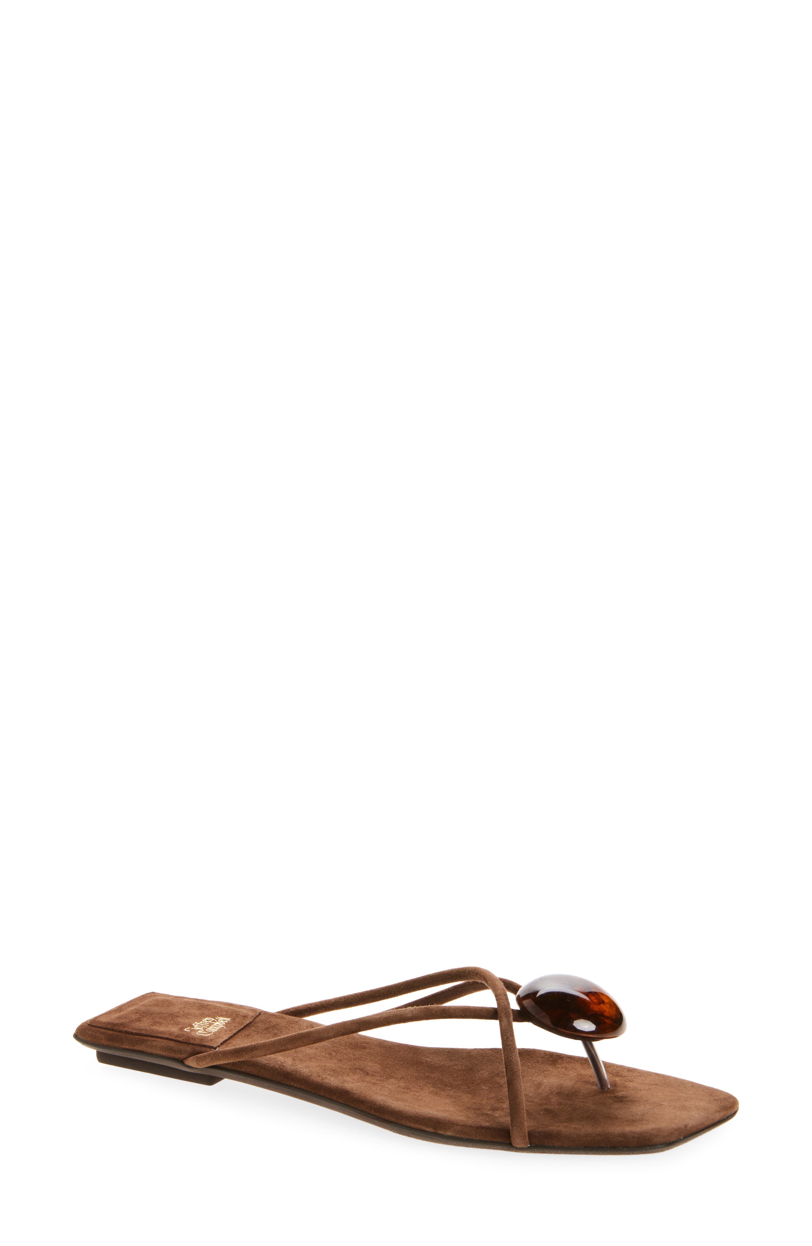 Jeffrey Campbell Cosmos Flip Flop, Main, color, Brown Suede Combo