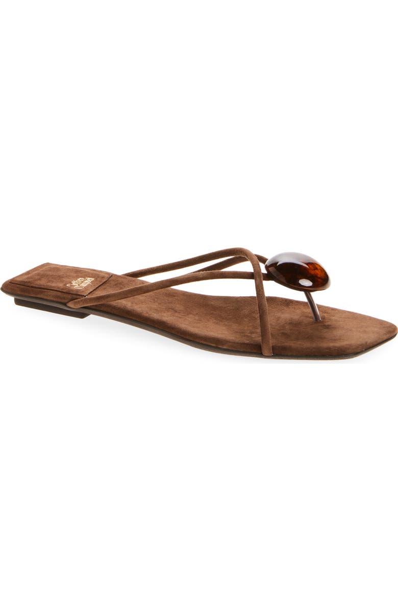 Jeffrey Campbell Cosmos Flip Flop, Main, color, Brown Suede Combo
