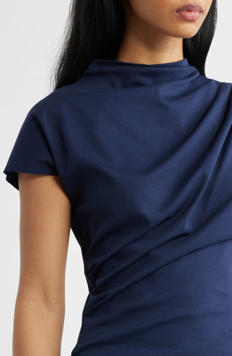 Line & Dot Archer Pleated Minidress, Alternate, color, Navy