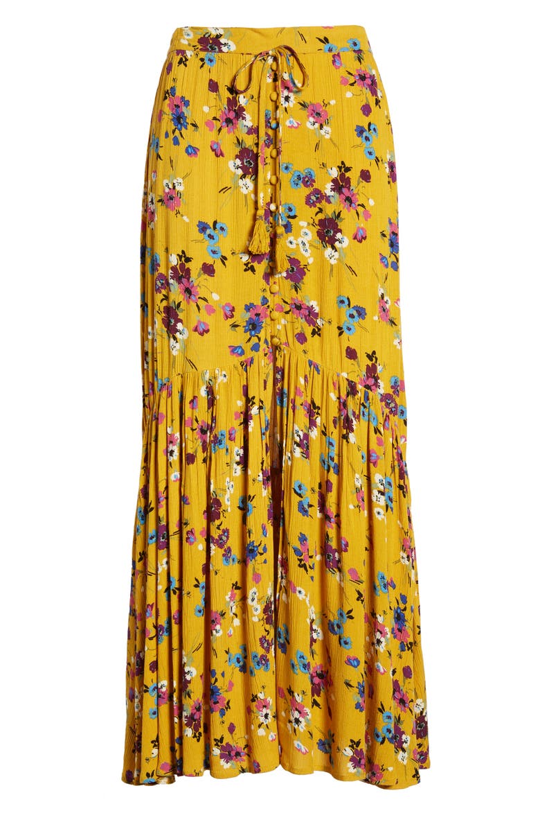 Band of Gypsies Marseille Button Front Maxi Skirt, Alternate, color, 