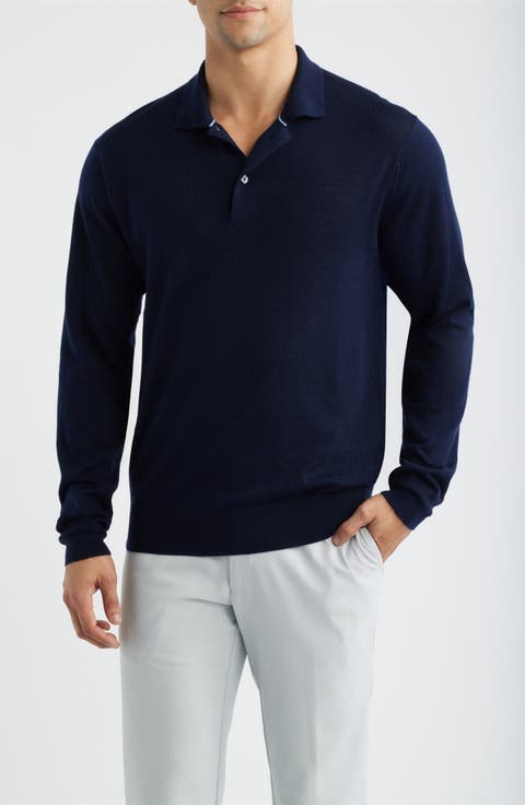 Saratoga Merino Wool Long Sleeve Polo