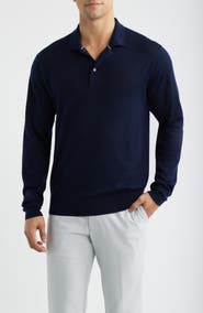 Greyson Saratoga Merino Wool Long Sleeve Polo