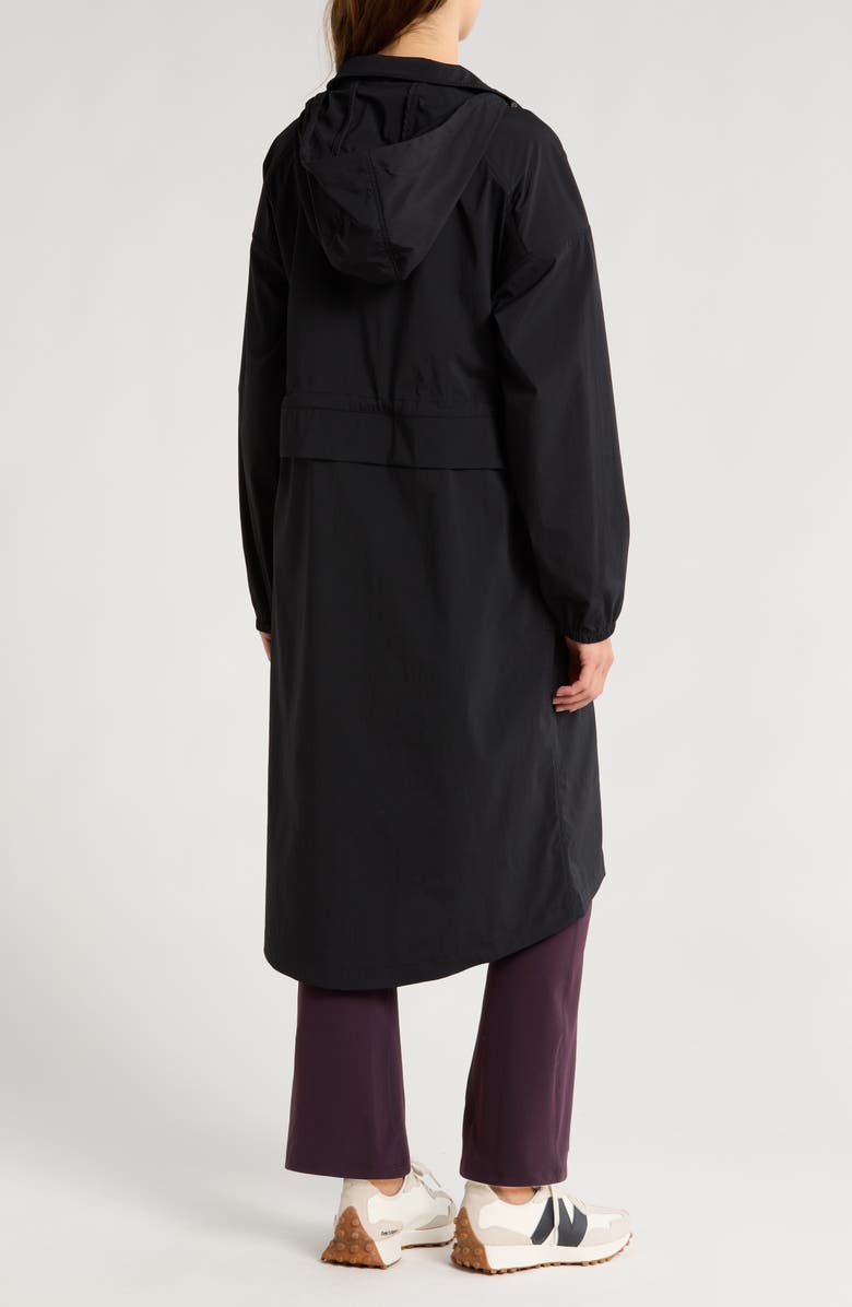 Zella Step Out Water Repellent Jacket with Stowaway Hood, Alternate, color, 