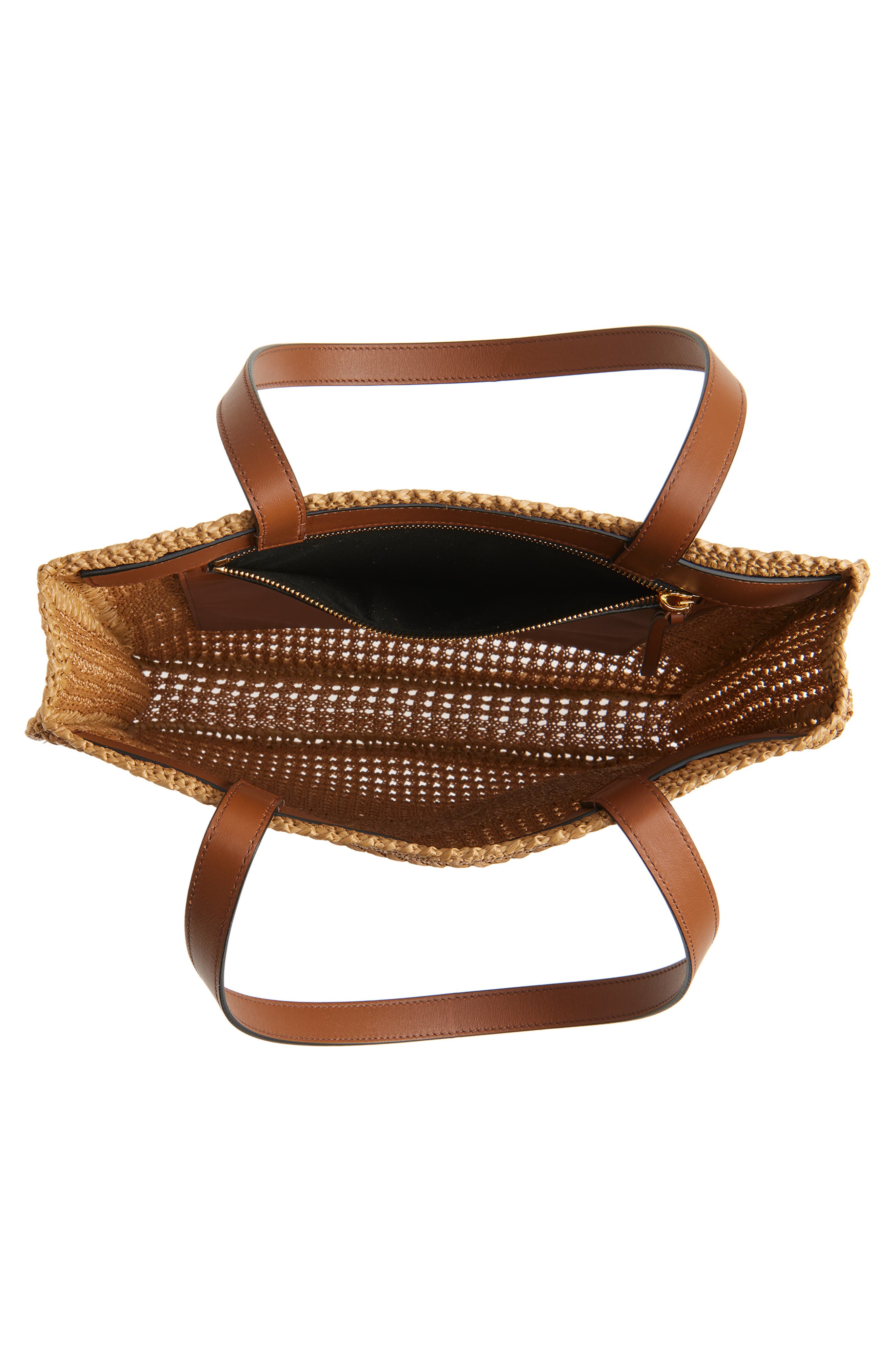 Moschino Logo Woven Shopper Tote, Alternate, color, Hide