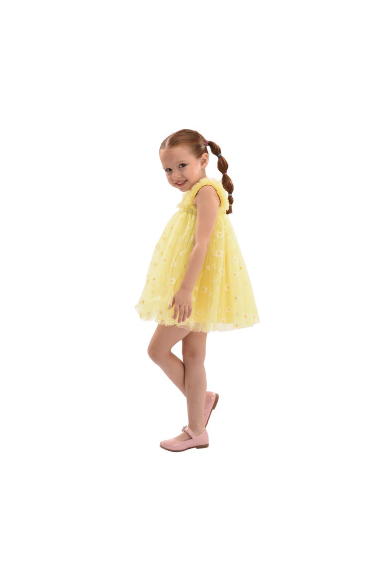 Solenne Daisy Ruffle Dress, Alternate, color, Yellow