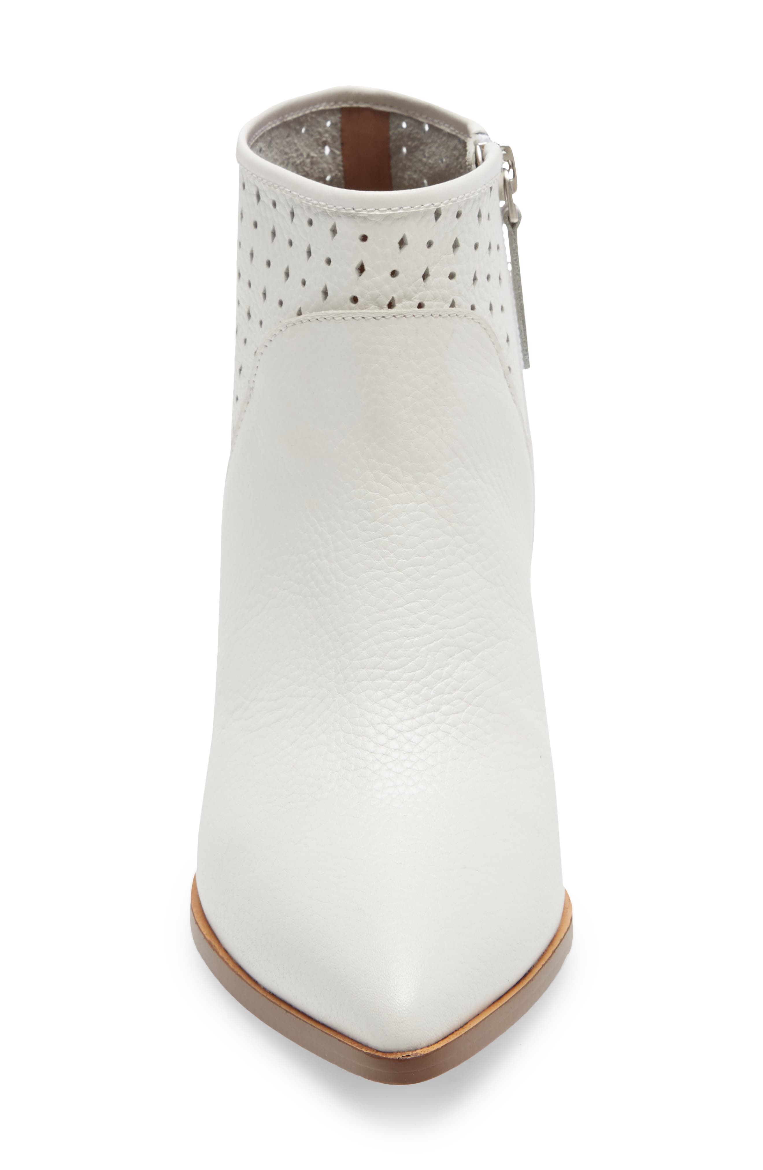 Winnie Leather Bootie, Alternate, color, WHITE LEATHER