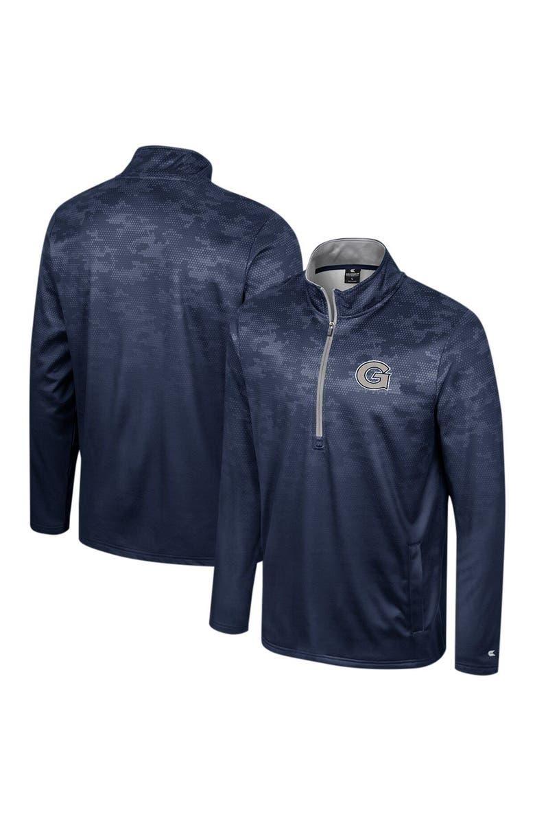 COLOSSEUM Men's Colosseum  Navy Georgetown Hoyas The Machine Half-Zip Jacket, Main, color, Navy