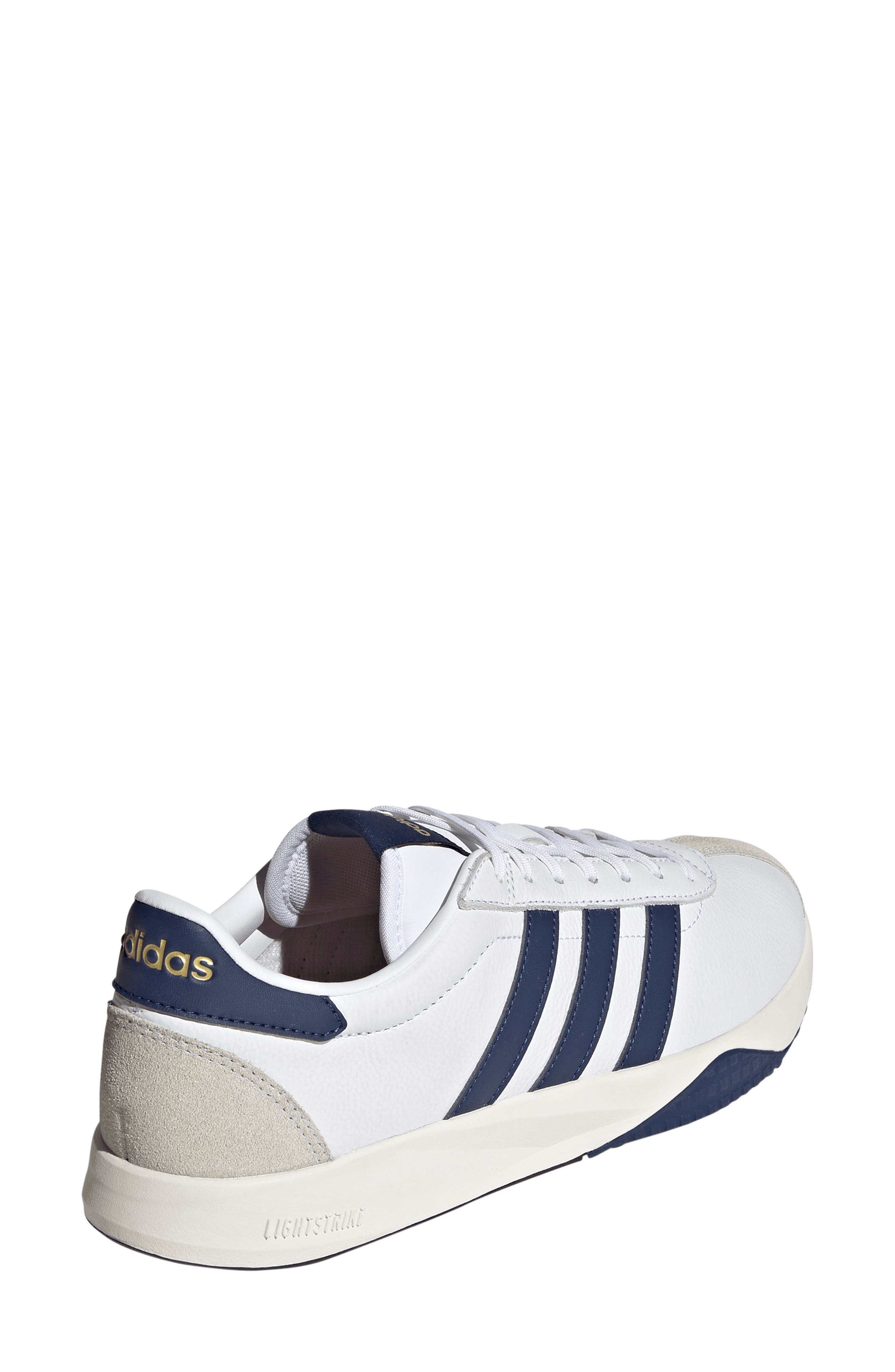 adidas Run 76/26 Sneaker, Alternate, color, White/ Dark Blue/ Gold Met