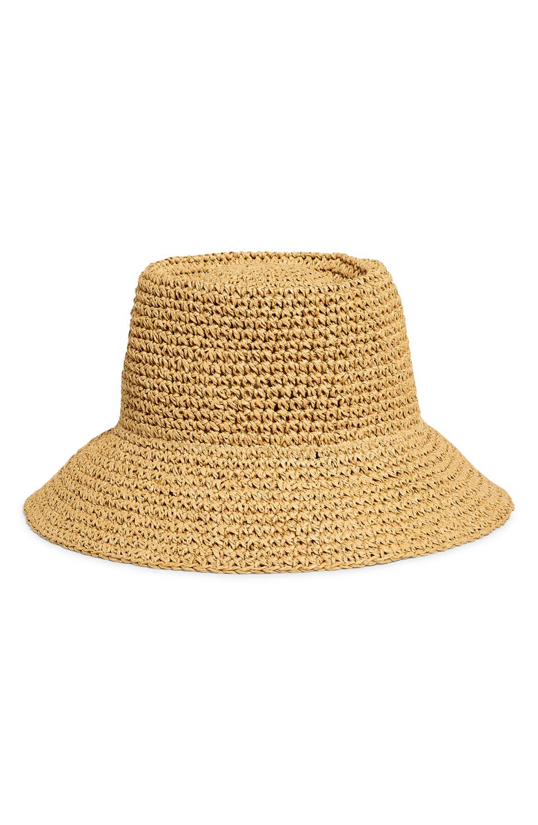 Madewell Lantern Packable Straw Sun Hat, Main, color, 