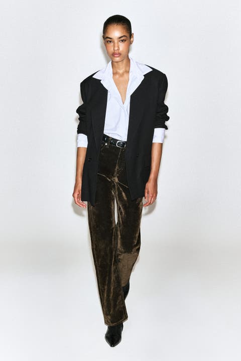 Chord Corduroy Straight-Leg Jeans