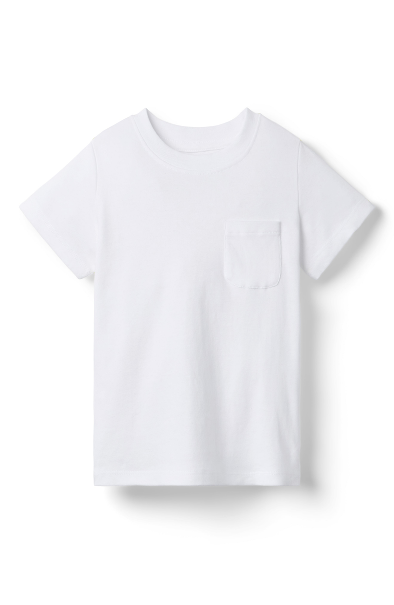Little Paper Kids Jackson White Pocket Tee, Main, color, White
