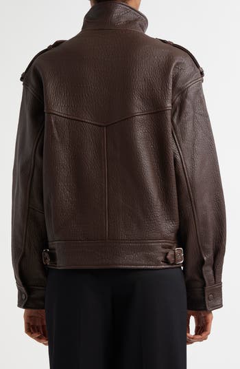 【海外限定】REISSレザージャケット☆Cleo Atelier Grained Leat Buy Reiss Chocolate Cleo Atelier Grained Leather Jacket from