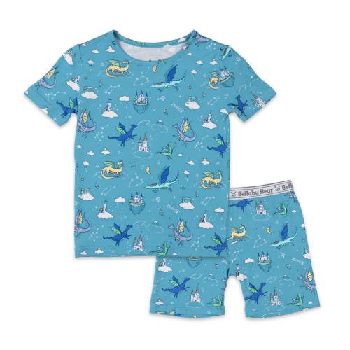 Bellabu Bear Dragon Dreams Kids 2-piece Short Sleeve & Shorts Pajama Set In Dragon Dreams