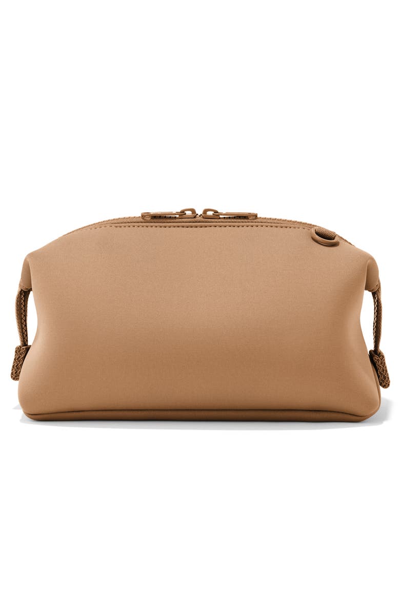 Dagne Dover Hunter Large Neoprene Toiletry Bag, Alternate, color, Camel