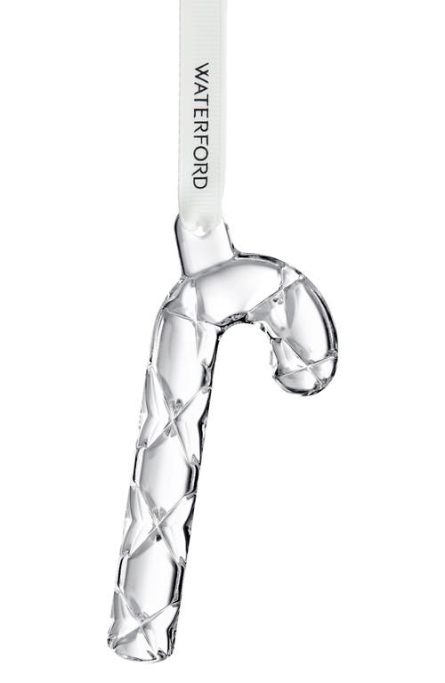 Waterford Mini Candy Cane Crystal Ornament In Silver