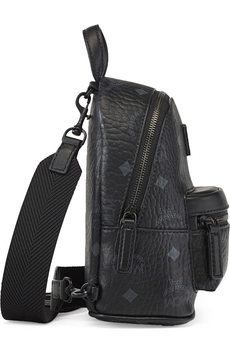 MCM Stark Crossbody Coated Canvas Mini Backpack, Alternate, color,