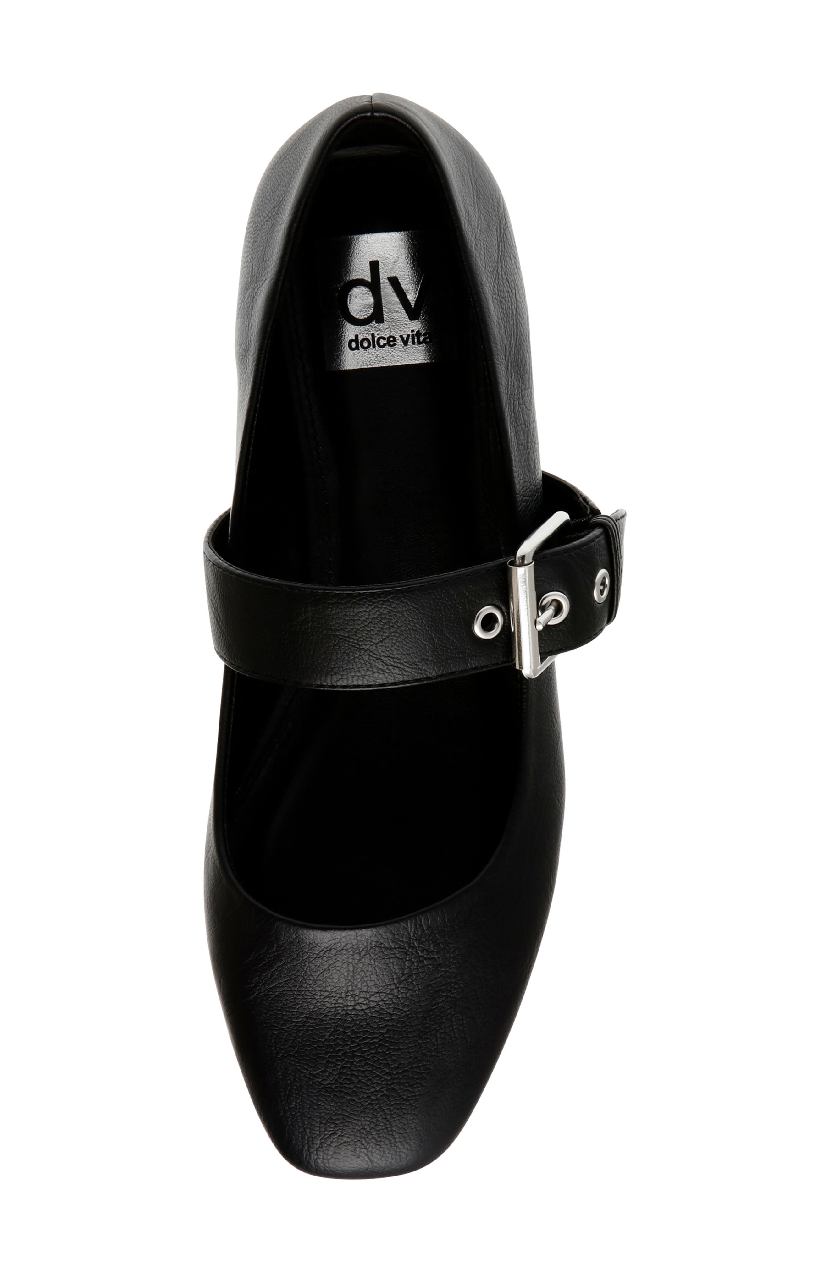Mellie Mary Jane Flat, Alternate, color, BLACK