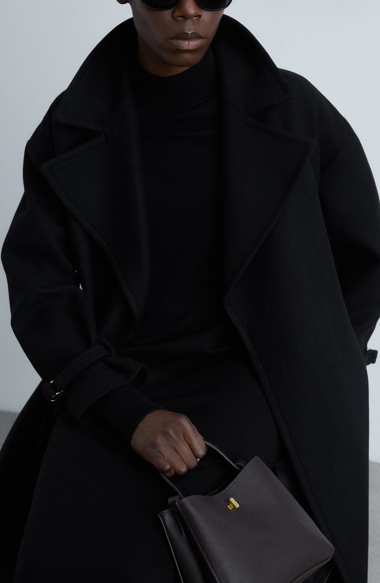 MANGO Mock Neck Long Sleeve Dress, Alternate, color,