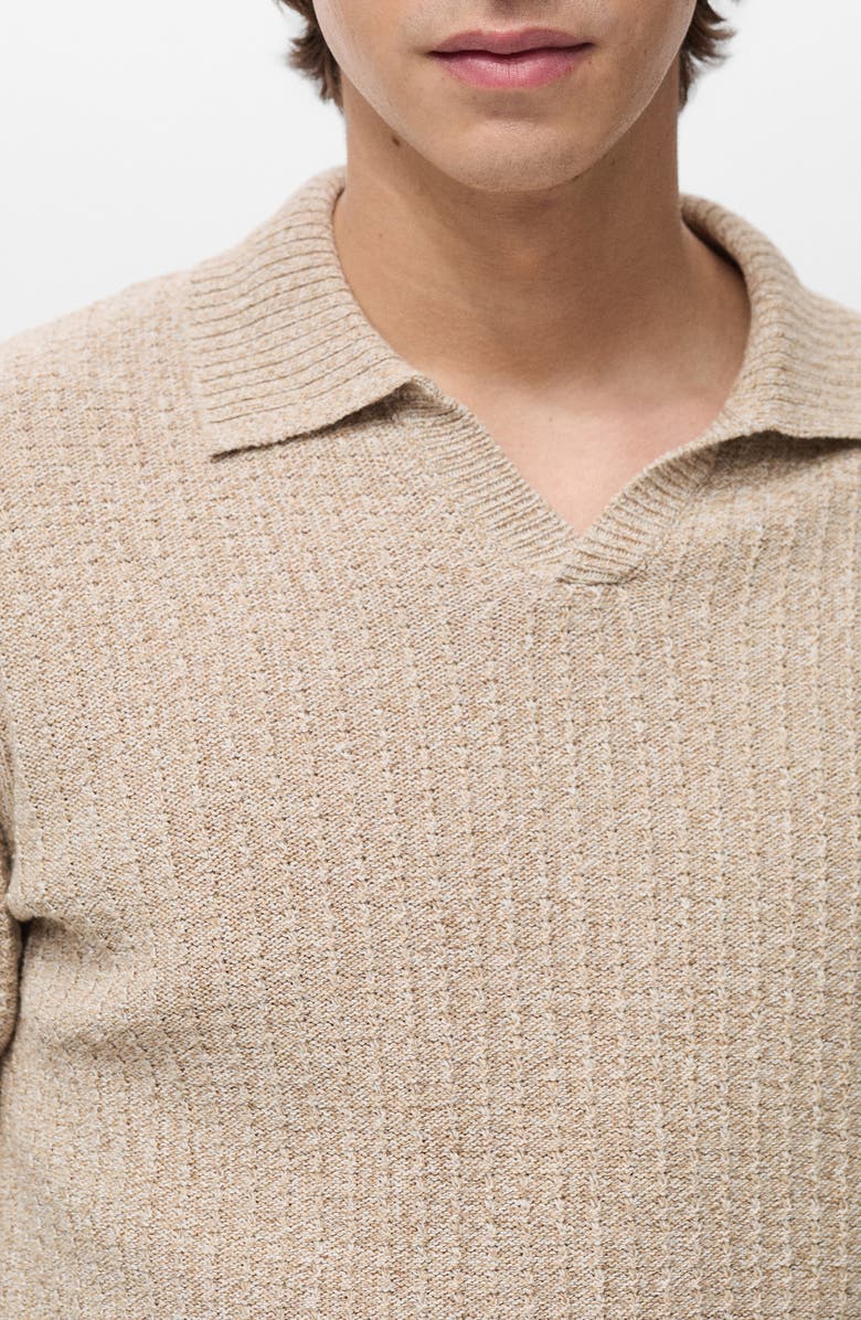 MANGO Johnny Collar Knit Polo, Alternate, color, 
