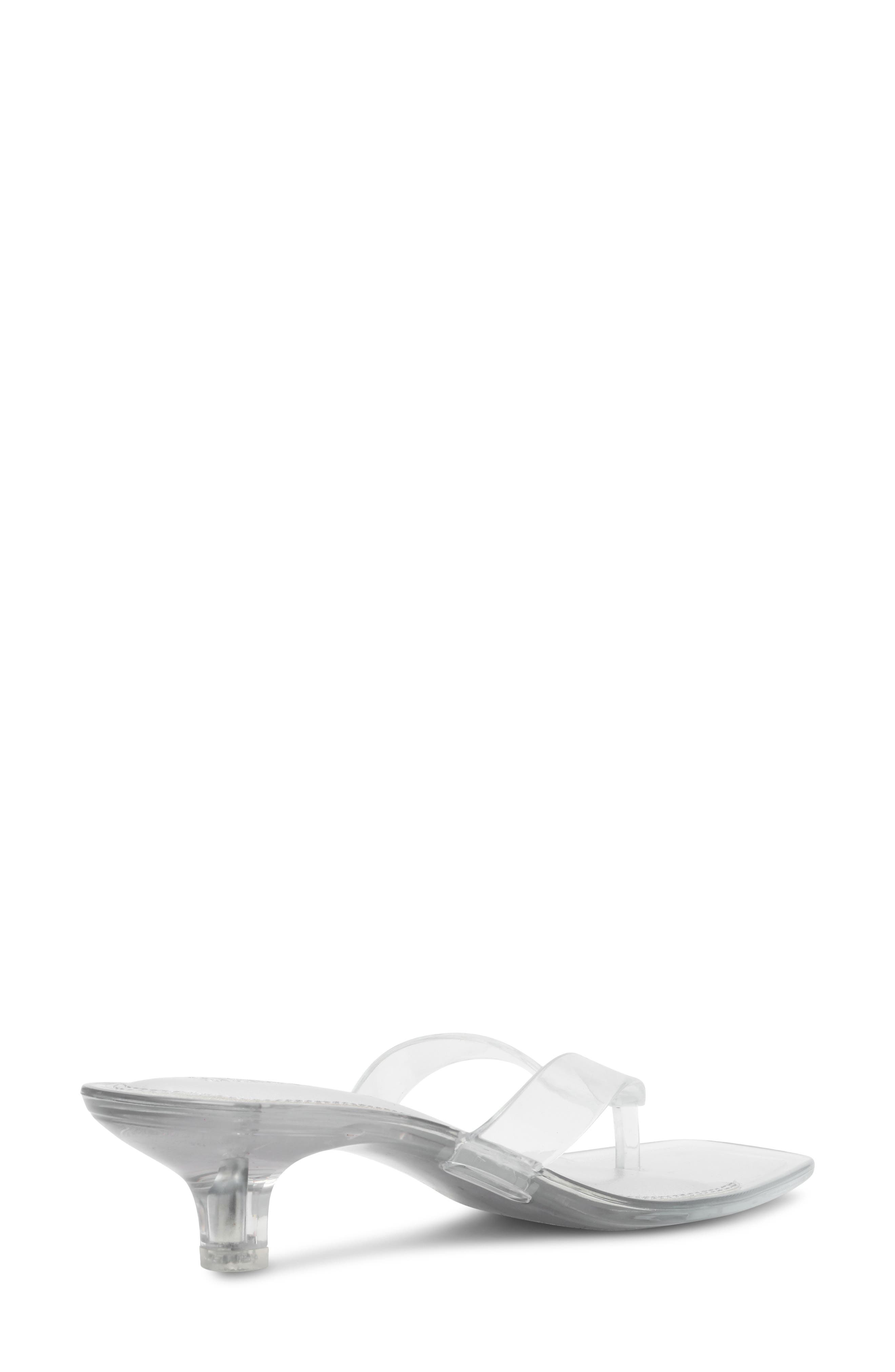 Steve Madden Tracie Kitten Heel Flip Flop, Alternate, color, Clear