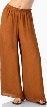 IVONNE Airy Wide-Leg Elastic Waist Pants