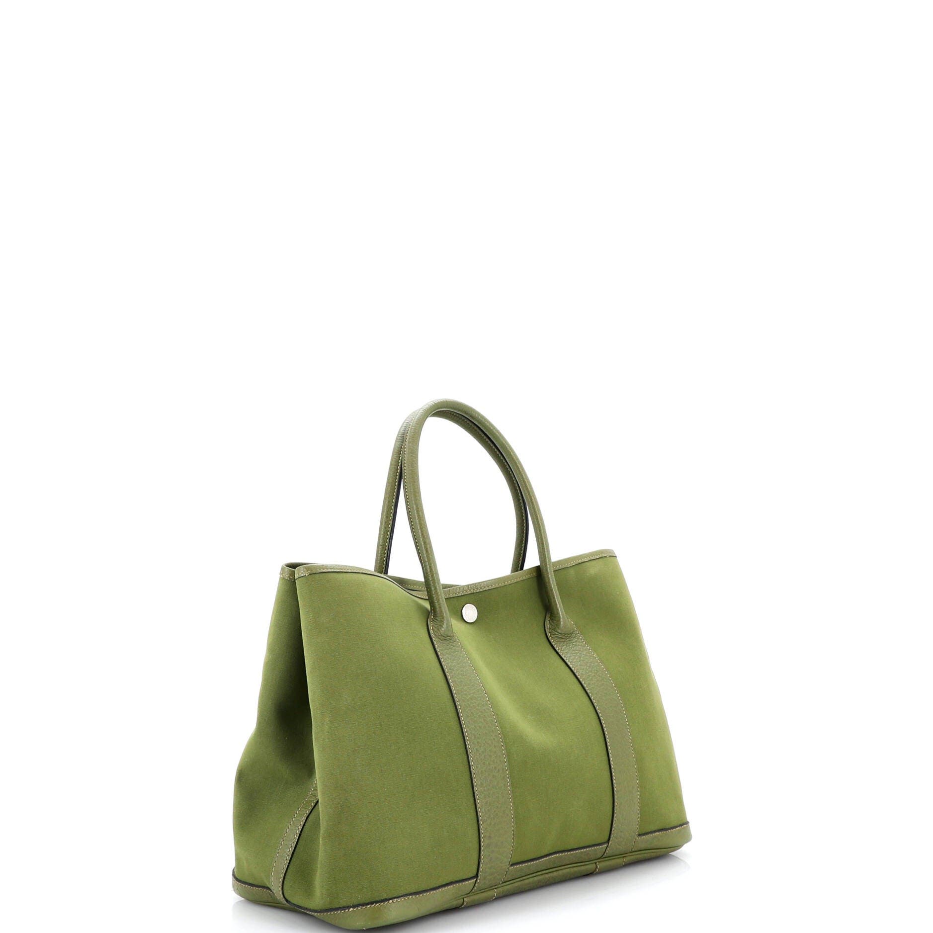 Pre-Owned Hermes Garden Party Tote Toile and Leather 36, Alternate, color, 