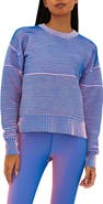 Beach Riot Occulus Textured Stripe Crewneck Sweater