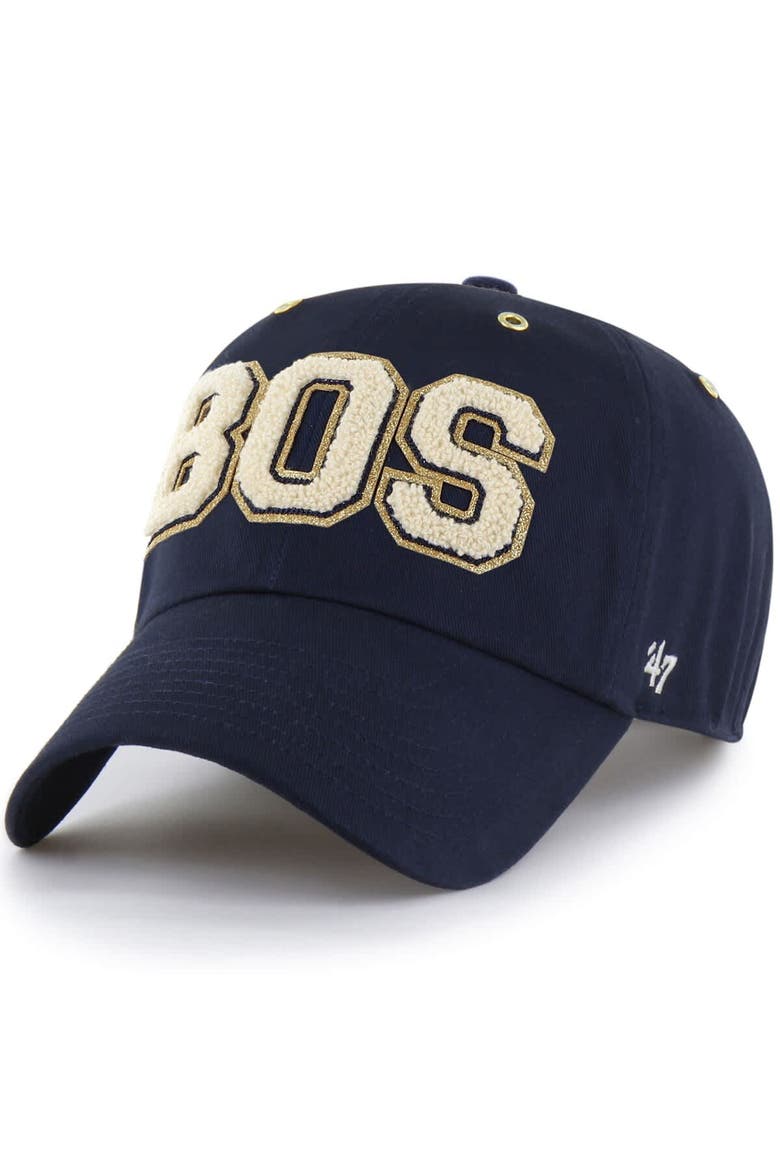 Men's '47 x Stoney Clover Lane Navy Boston Red Sox Acro Charm Clean Up Adjustable Hat, Alternate, color, Navy
