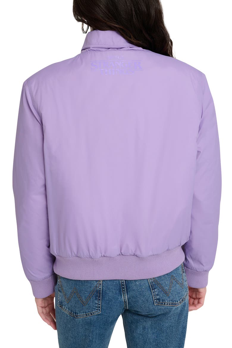 x Stranger Things Erica Bomber Jacket, Alternate, color, LIGHT PURPLE