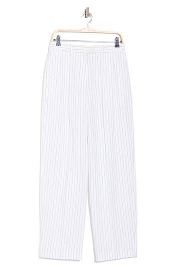 Rag & Bone Portia Striped Linen Pants In White