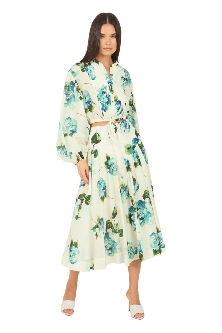 Dell Skirt, Alternate, color, WATERCOLOR BLUE FLORAL