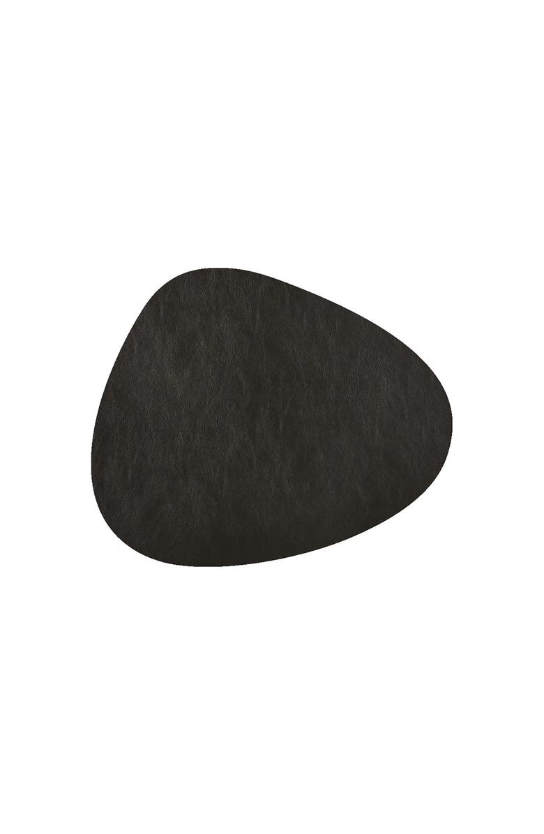 FRIELING Davanti by  Mattola Placemats Set of 6, Stone, 18.5 x 15.3 Inch Indoor Outdoor Table Placemats, Main, color, Black