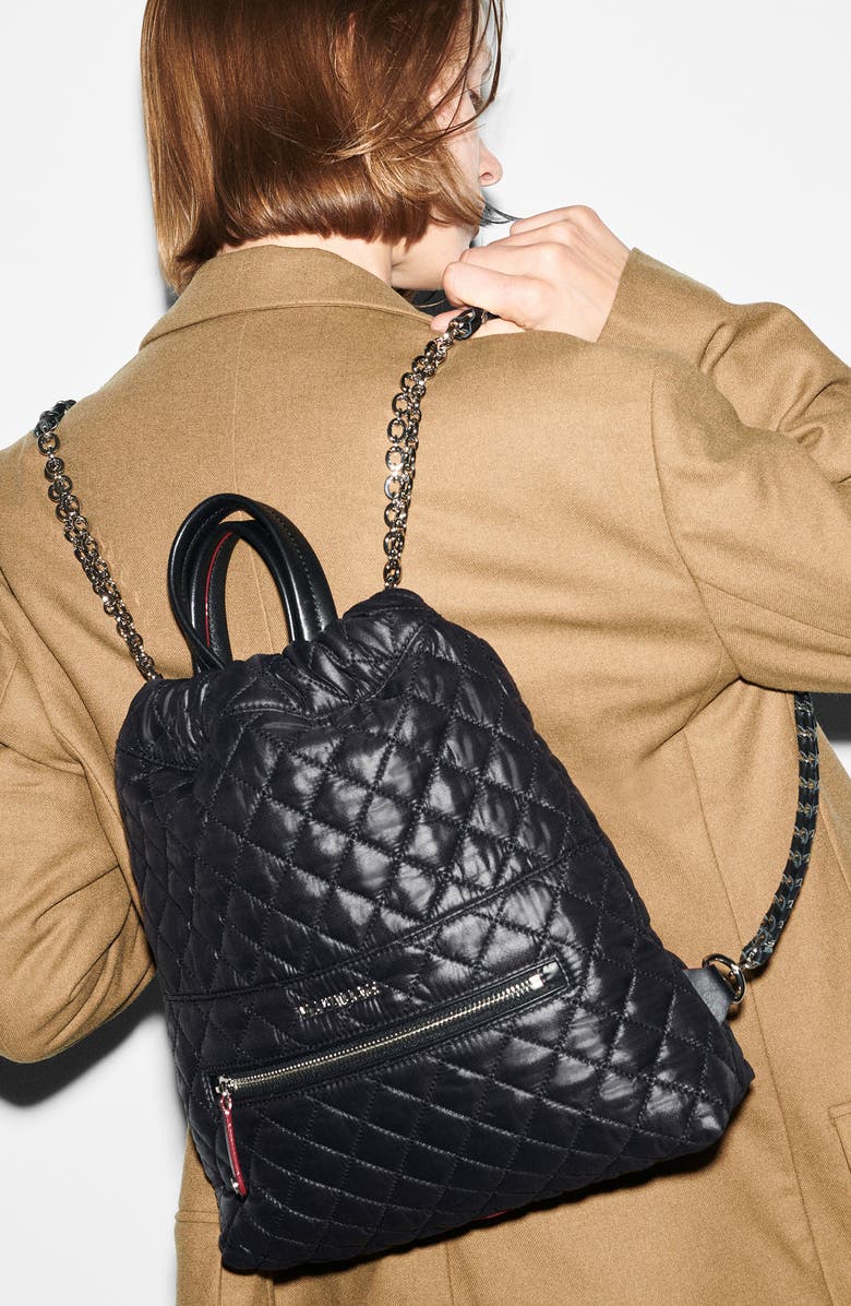 MZ Wallace Crosby Audrey Quilted Nylon Backpack, Alternate, color,