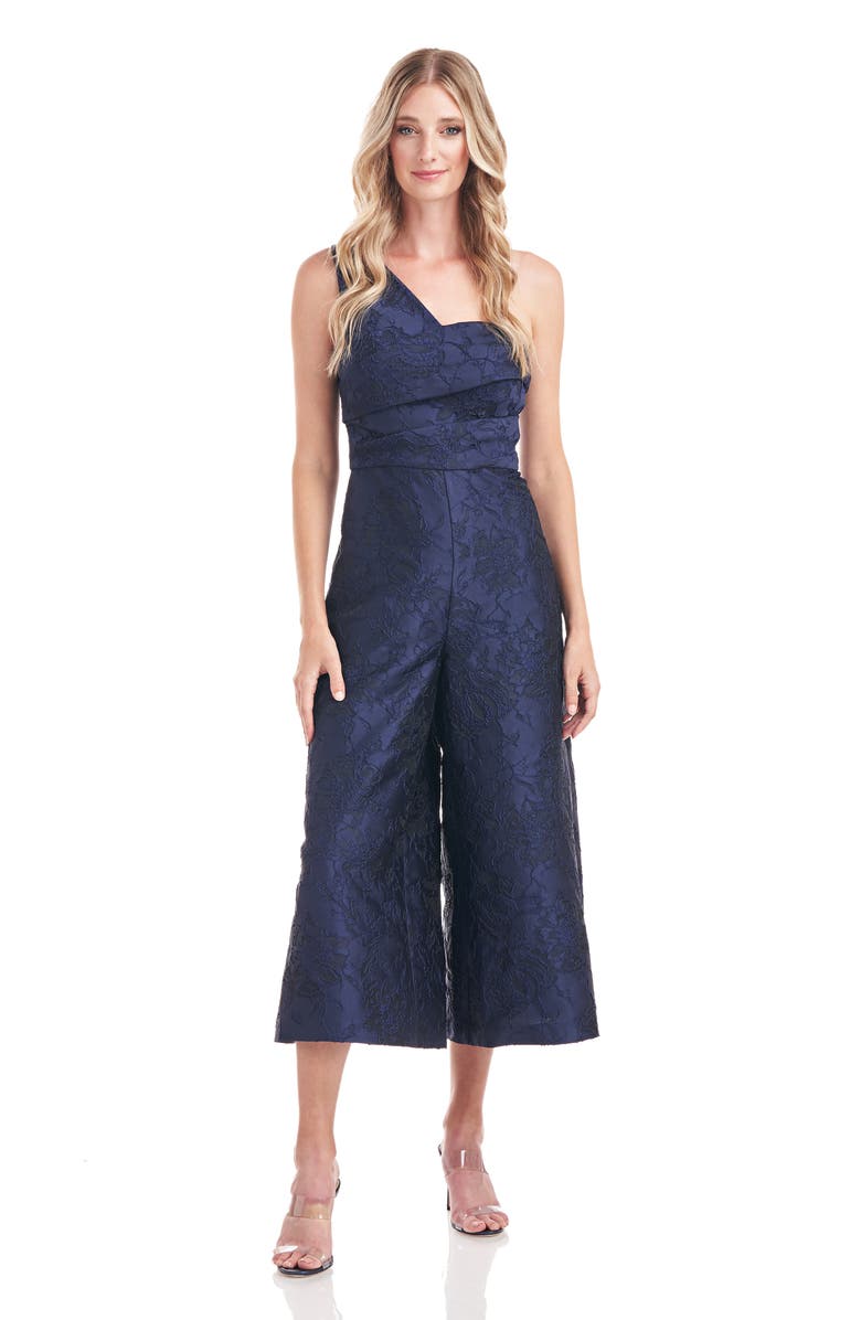 Kay Unger Pandora One-Shoulder Wide Leg Jumpsuit, Alternate, color,