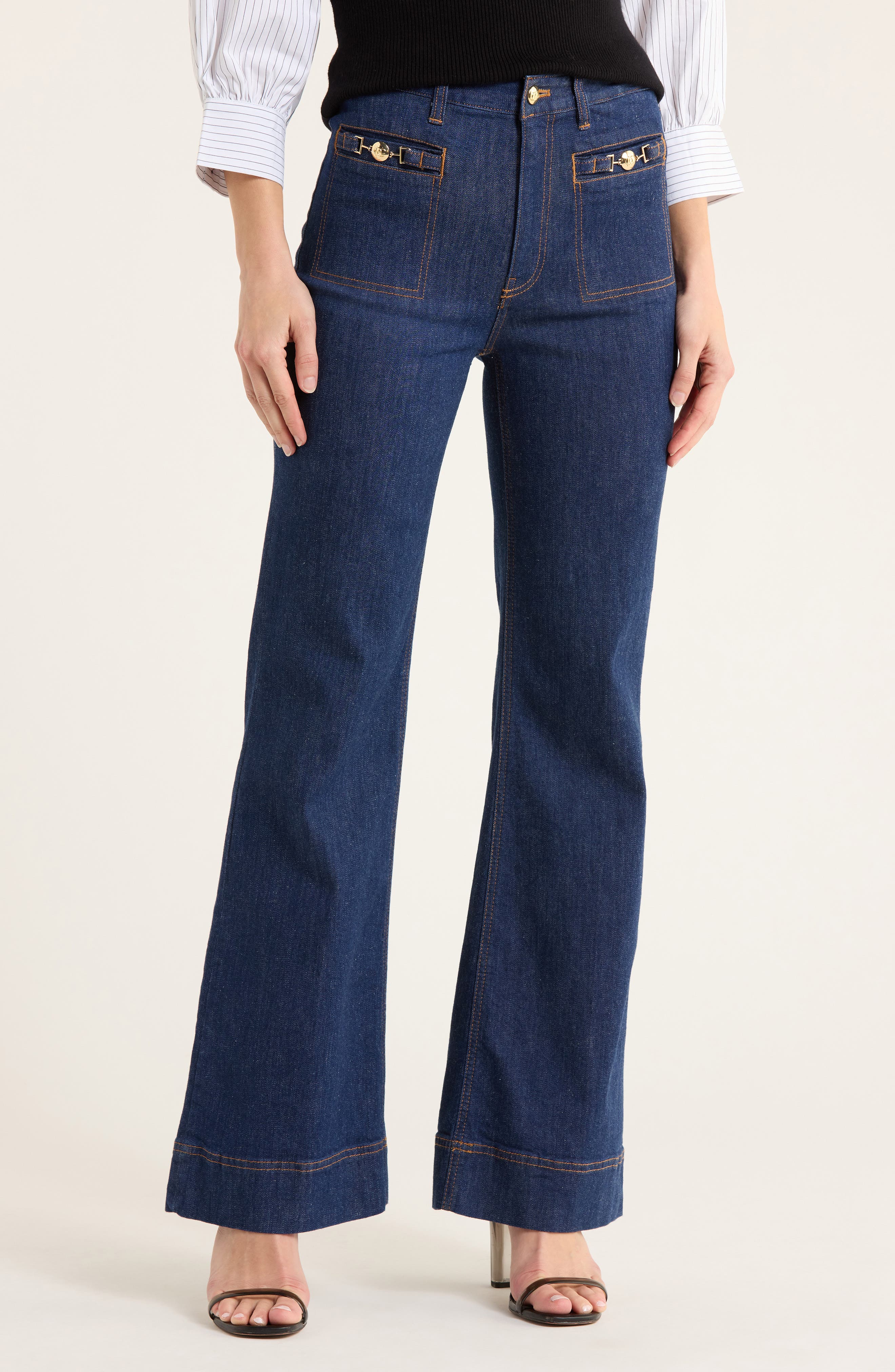Derek Lam 10 Crosby Talwyn Horse Bit Hardware Bootcut Jeans